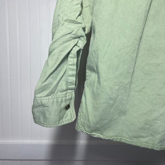 Young & Reckless Women's Reckless Camo Army Green Long Sleeve Button Up Shirt - Picture 6 of 12